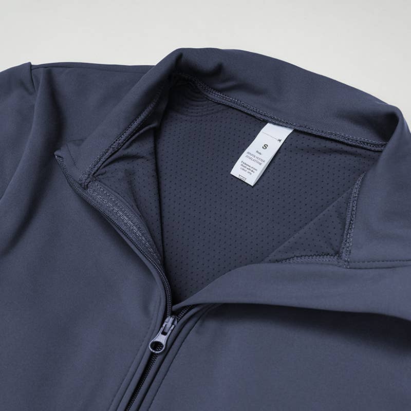 WONDERXFANS – wholesale Unitard – Women′s – Long-sleeved stand-up collar slim-fit sports jumpsuit5