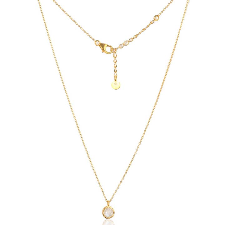 Rainbow Moonstone circle pendant for wholesale by Manjusha Jewels