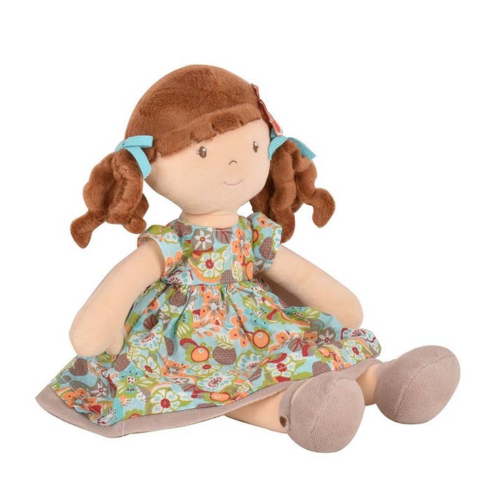 Tikiri Toys LLC - Wholesale Doll - Kids - Summer Brunette Hair with Orange Floral Dress2