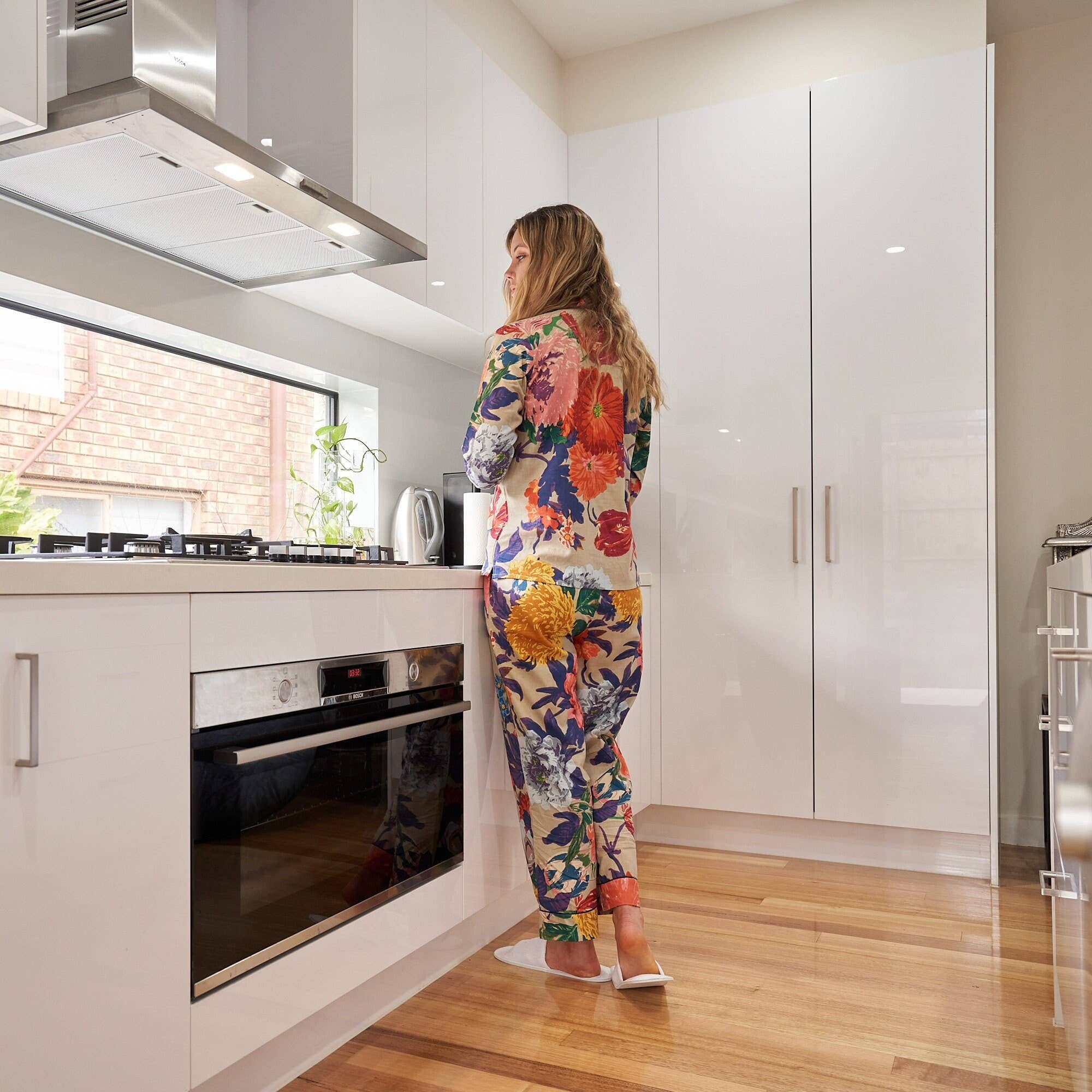 Linen Connections – wholesale Sleepwear set – Women's – Pyjamas/ Floral Pure Cotton P J Set, Pijamas Set2