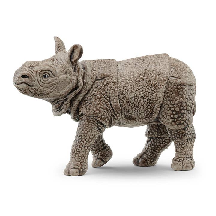 Schleich - Wholesale Figurine Toy - Kids - Indian Rhinoceros Baby Safari Animal Toy