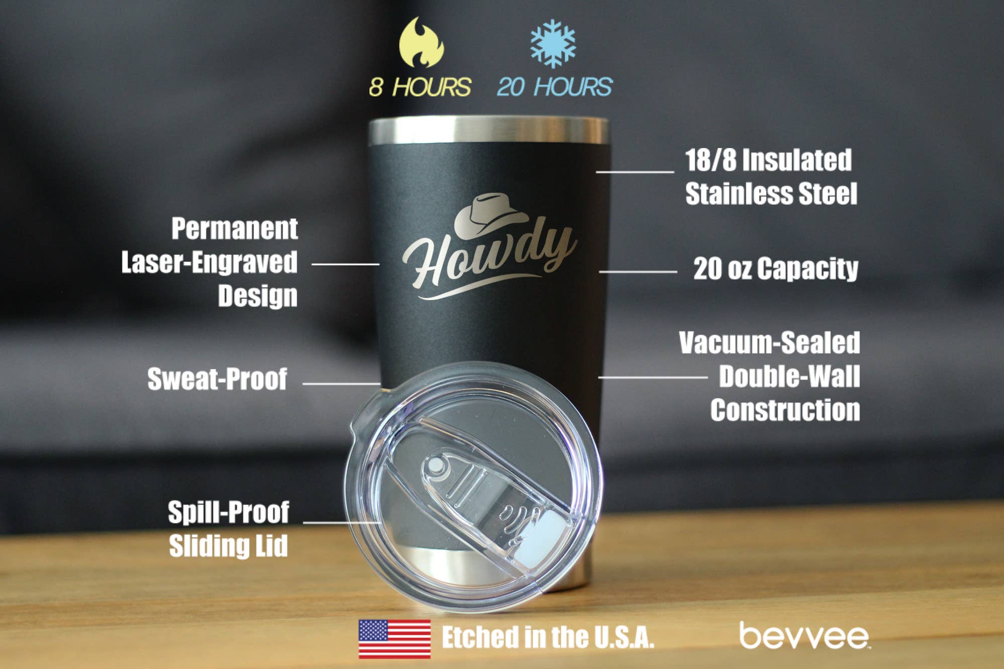 bevvee - Wholesale Insulated Mug/Tumbler - Howdy Insulated Travel Tumbler - Western Party Gifts3