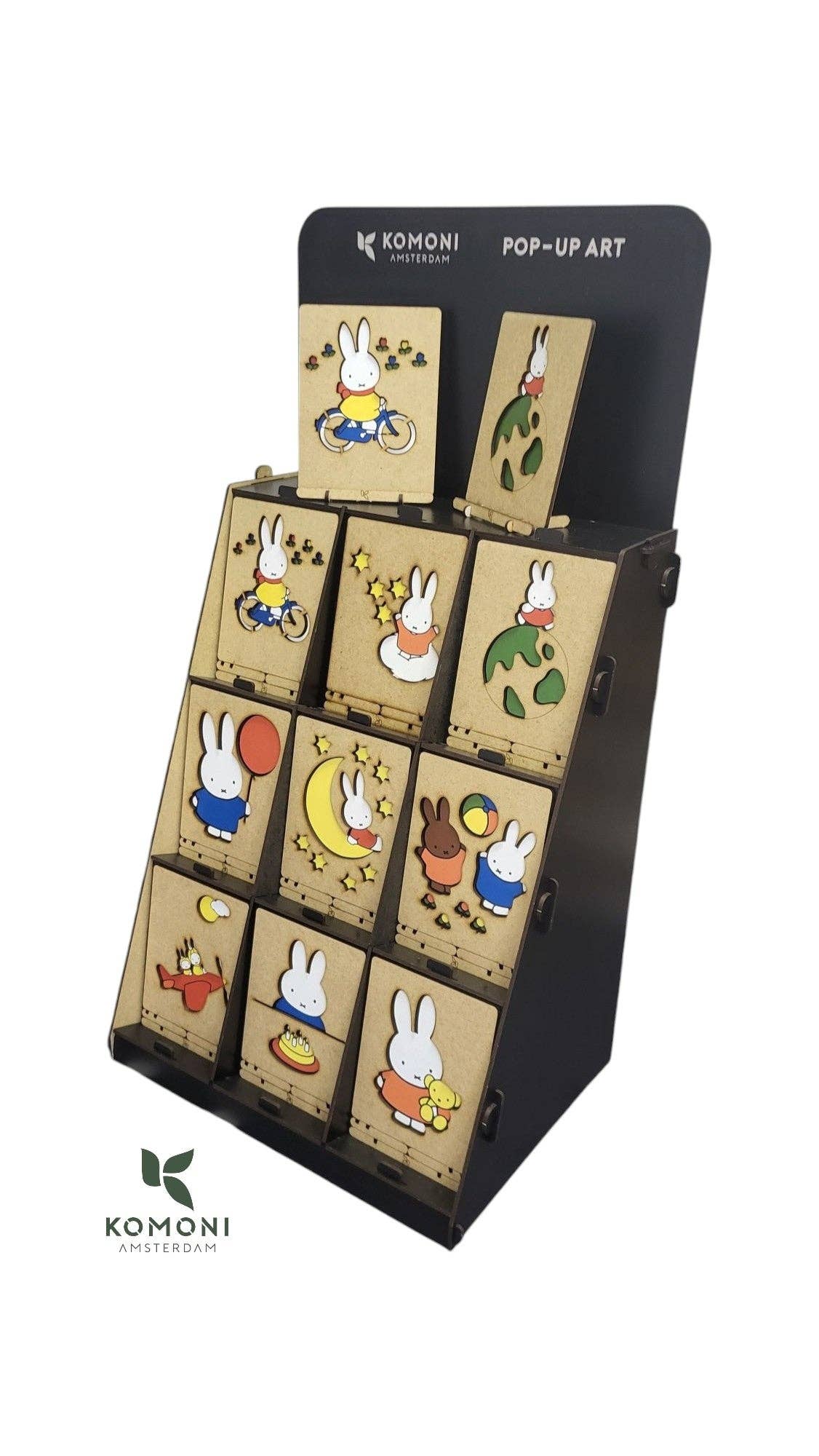 KOMONI Amsterdam - Vendita all'ingrosso Espositore per rivenditori - Espositore Pop-up Art - Solo Espositore4