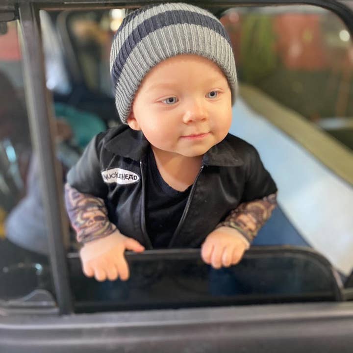 Knuckleheads Infant and Toddler Navy Mechanic Coverall for wholesale on Faire8