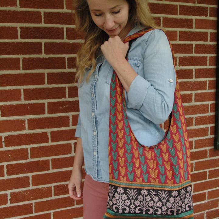 Dekko Trading - Wholesale Tote bag – Unisex - Upcycled Saree Market Bag4