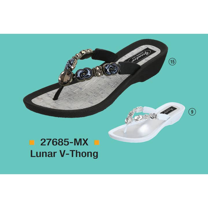 Lunar Tanga, 6-11, BK/WT für den Großhandel von Grandco Sandals