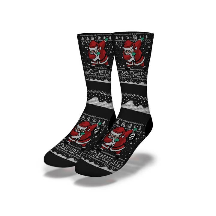 Christmas Dabbing Through the Snow Socks for wholesale by Savvy Sox