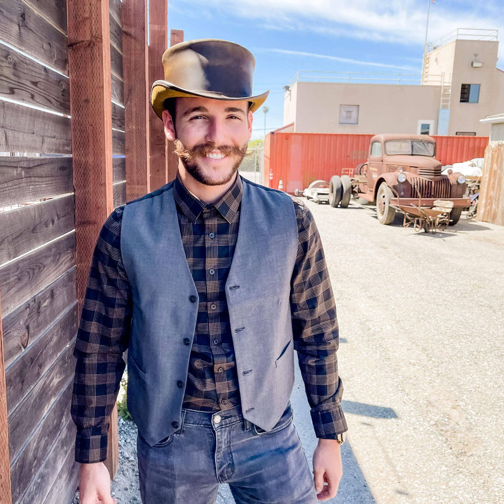 American Hat Makers - Wholesale Fedora - Unisex - Genuine Leather Top Hat - Style Marlow Unbanded11