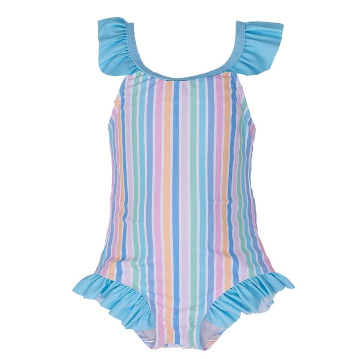 Alys Pretty Stripe One Piece Swimsuit for wholesale by The Oaks Apparel Company