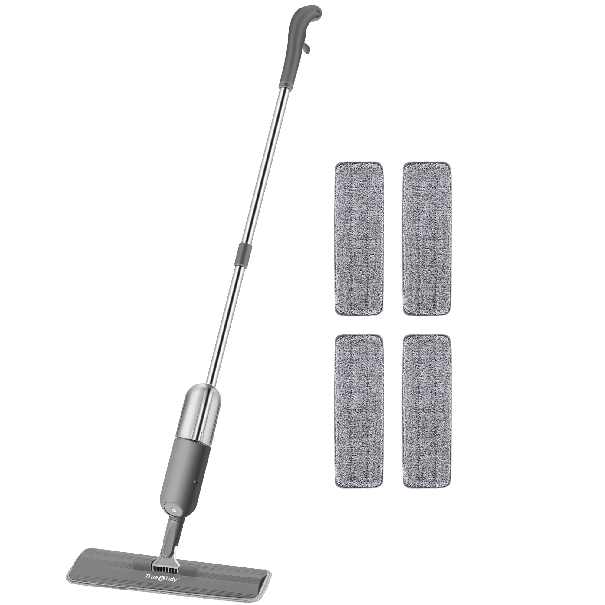 True & Tidy - Vente Serpillères - Ensemble de balai pulvérisateur avec réservoir rechargeable de luxe32