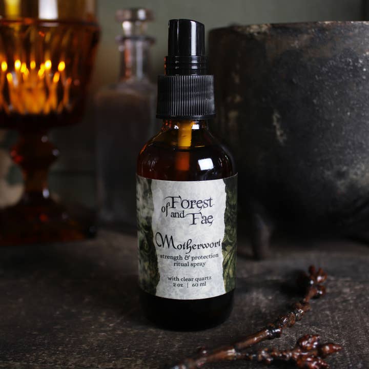 of Forest and Fae - Wholesale Meditation Supplies - Motherwort Ritual Spray • Crystal Infused • Witchcraft