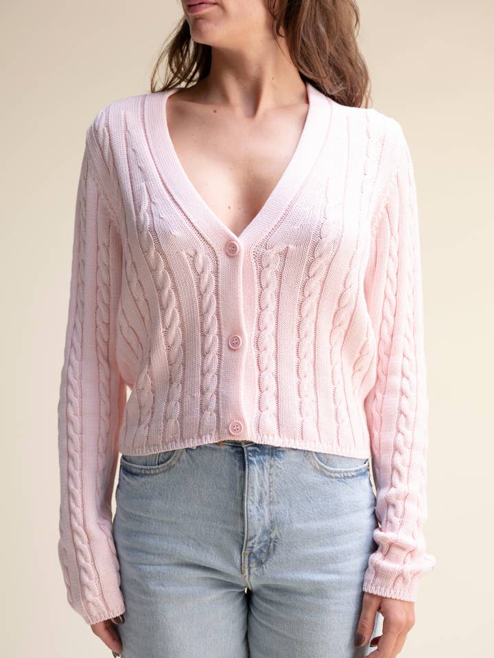 Lèmme - Wholesale Cardigan - Women's - Fine Cotton Cable Cardigan10