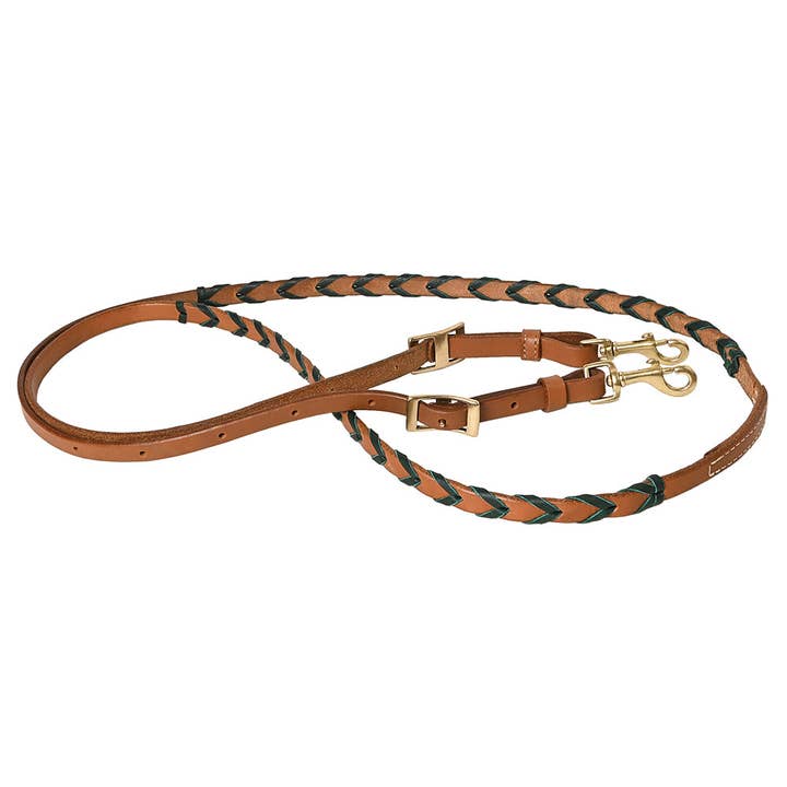 HILASON - Wholesale Horseback Riding Gear - 8 Feet Western Horse Leather Laced Barrel Roper Reins
