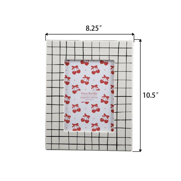 Flora Bunda Inc - Wholesale Picture Frame - 5 x 7 Checker Line Ceramic Frame
