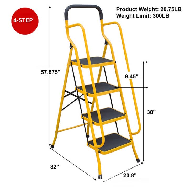 Angel Isabella - Vente Étagère flottante - Échelle en acier de qualité essentielle avec mains courantes longues et étendues3