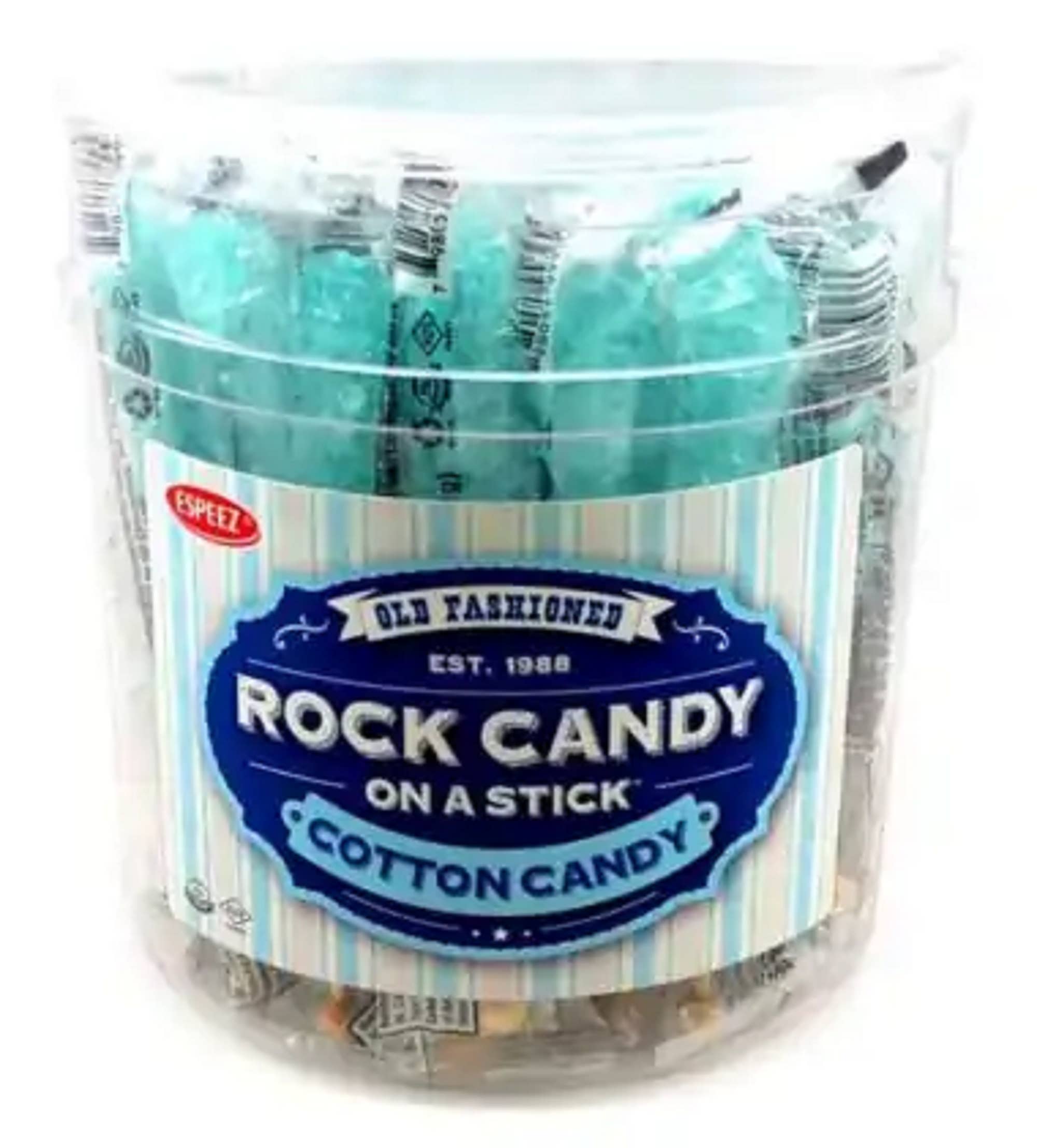 Candy Barn Express - Wholesale Cotton Candy - Rock Candy On A Stick - Cotton Candy 36 Ct. Tub