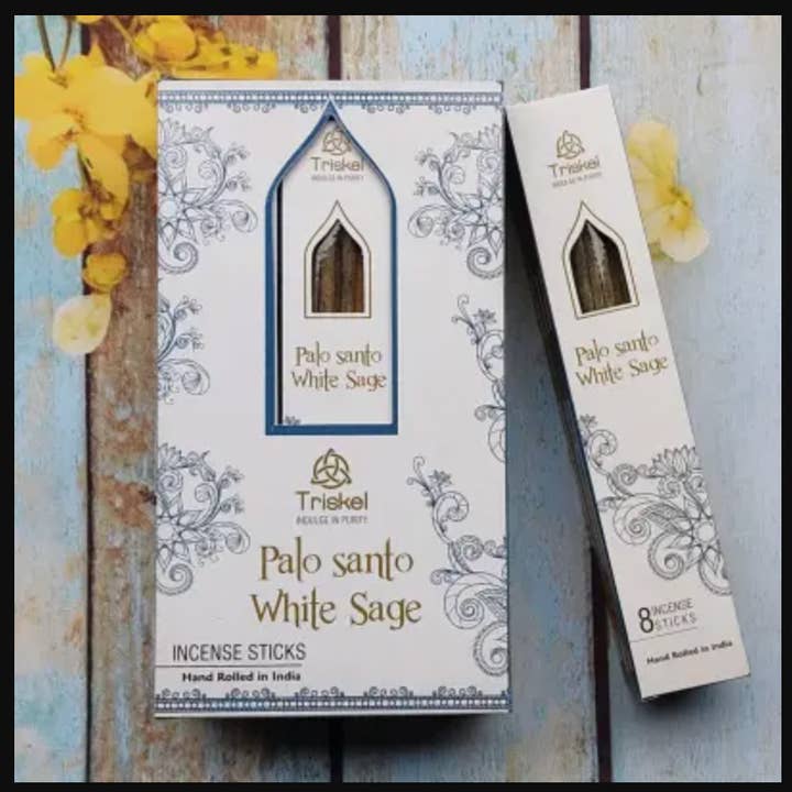 PALO SANTO & HVID SAGE Triskel premium røgelsespinde joss for engroshandel hos Ritual Scent