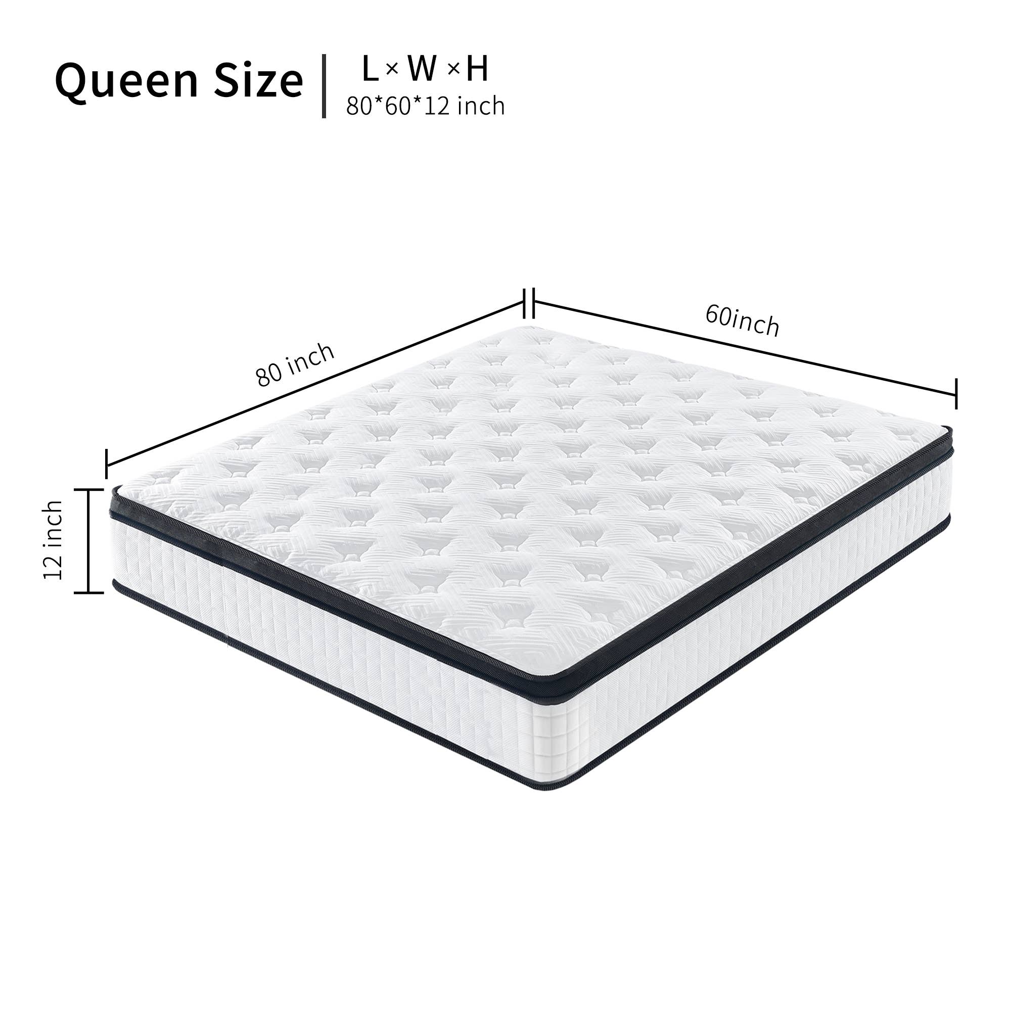 39F Inc. - Vente Lit - Matelas hybride CertiPUR-US 12" (King/Queen/Full/Twin)1