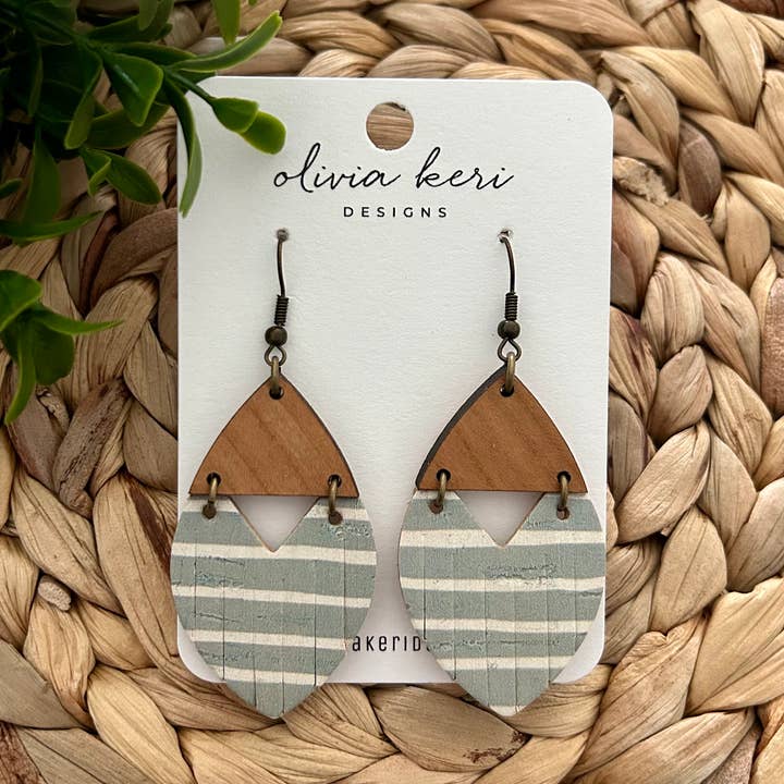 Josie - Sage Stripes for wholesale by Olivia Keri Designs