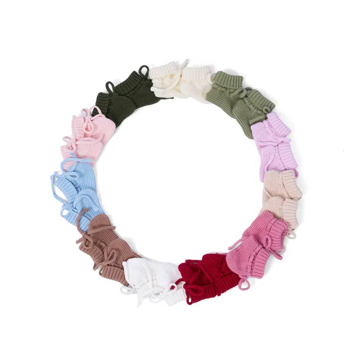 SwaddleAn - Wholesale Booties - Baby - 100% Cotton Knit Baby Booties in 11 colors57