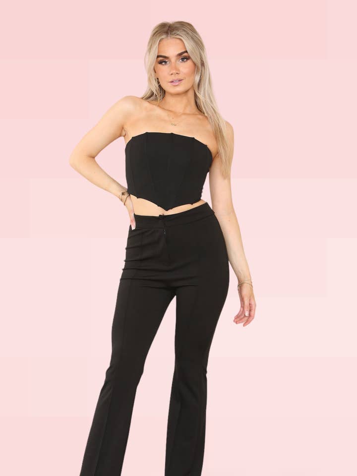 Corset top and trouser set for wholesale by Elainah Fashion