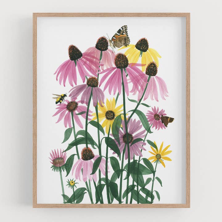 Coneflowers Art Print for wholesale by May We Fly