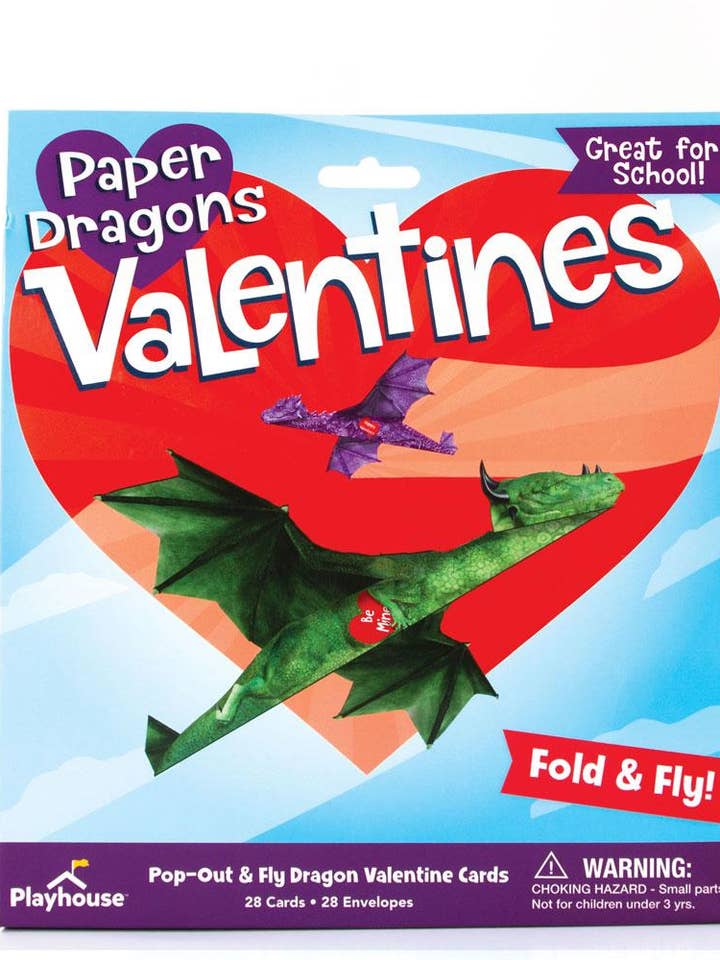 Flying Dragons Valentines for wholesale by Paper House Productions