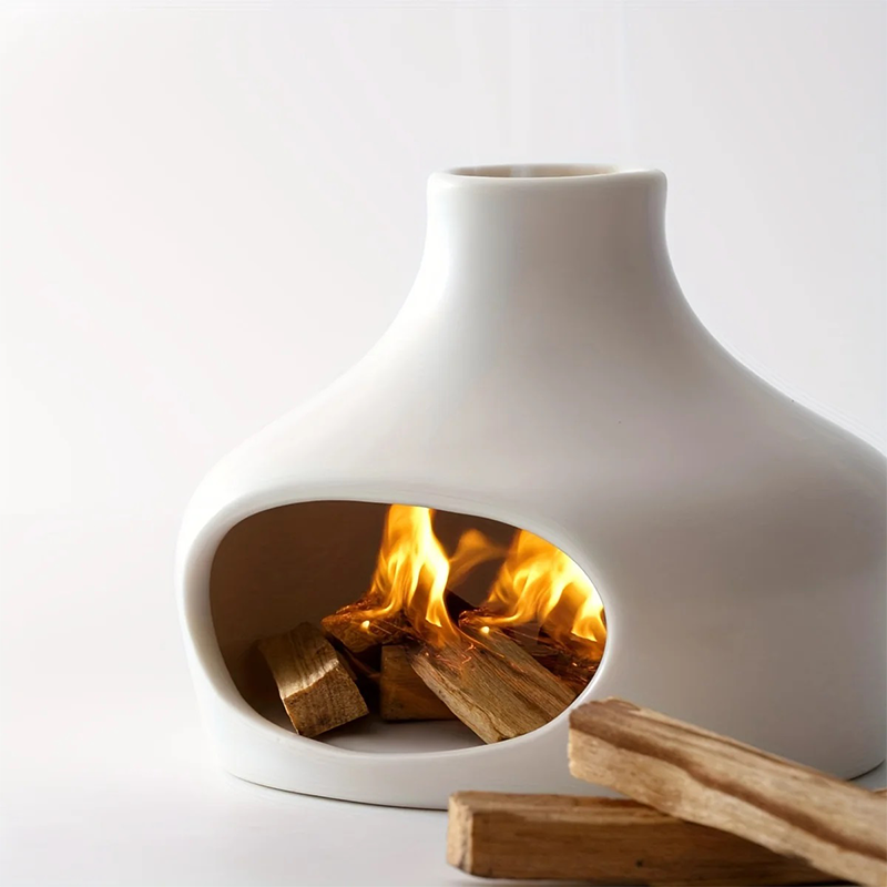 Kiyo Home - Vente Porte-encens - Brûleur de cheminée Palo Santo et Sauge | Céramique résistante à la chaleur5