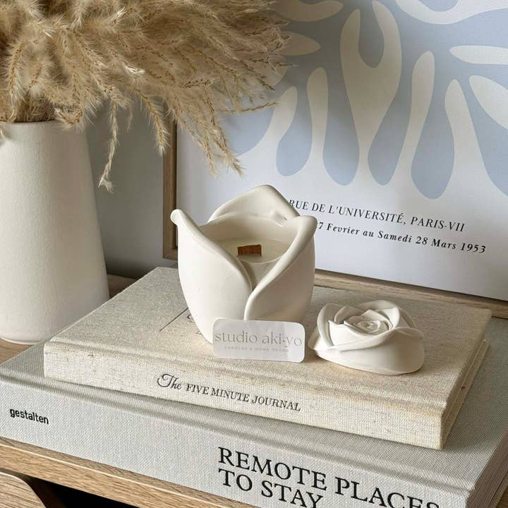 Studio Akiyo - Wholesale Jar/Filled Candle - Rosebud Scented Soy Candle | 3oz | Mother's Day | Moms Gifts6