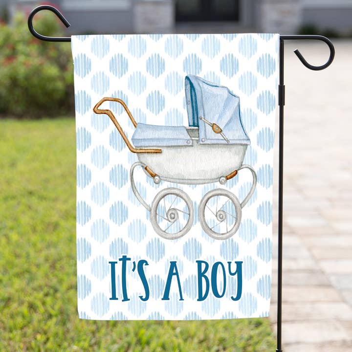 The Navy Knot - Wholesale Flag - Baby Announcement Garden Flag - Its a Boy!0