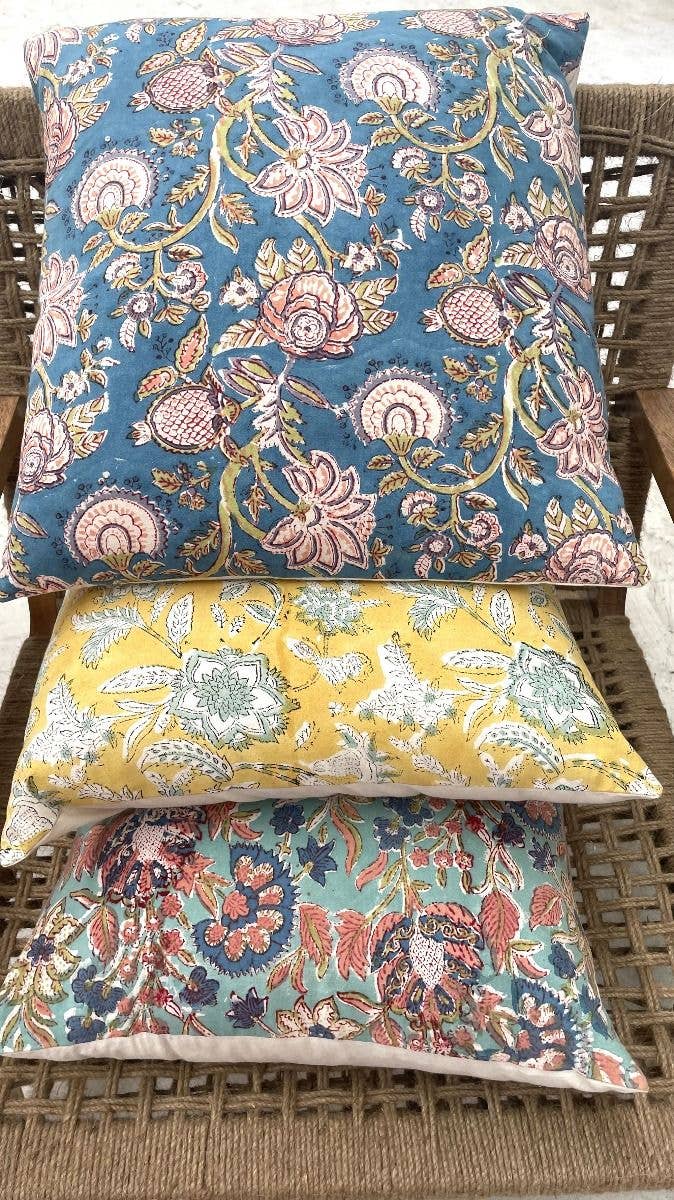 Status Collections - Wholesale Throw/decorative pillow - 8 Assorted Block Print Cushions ($6 Each)