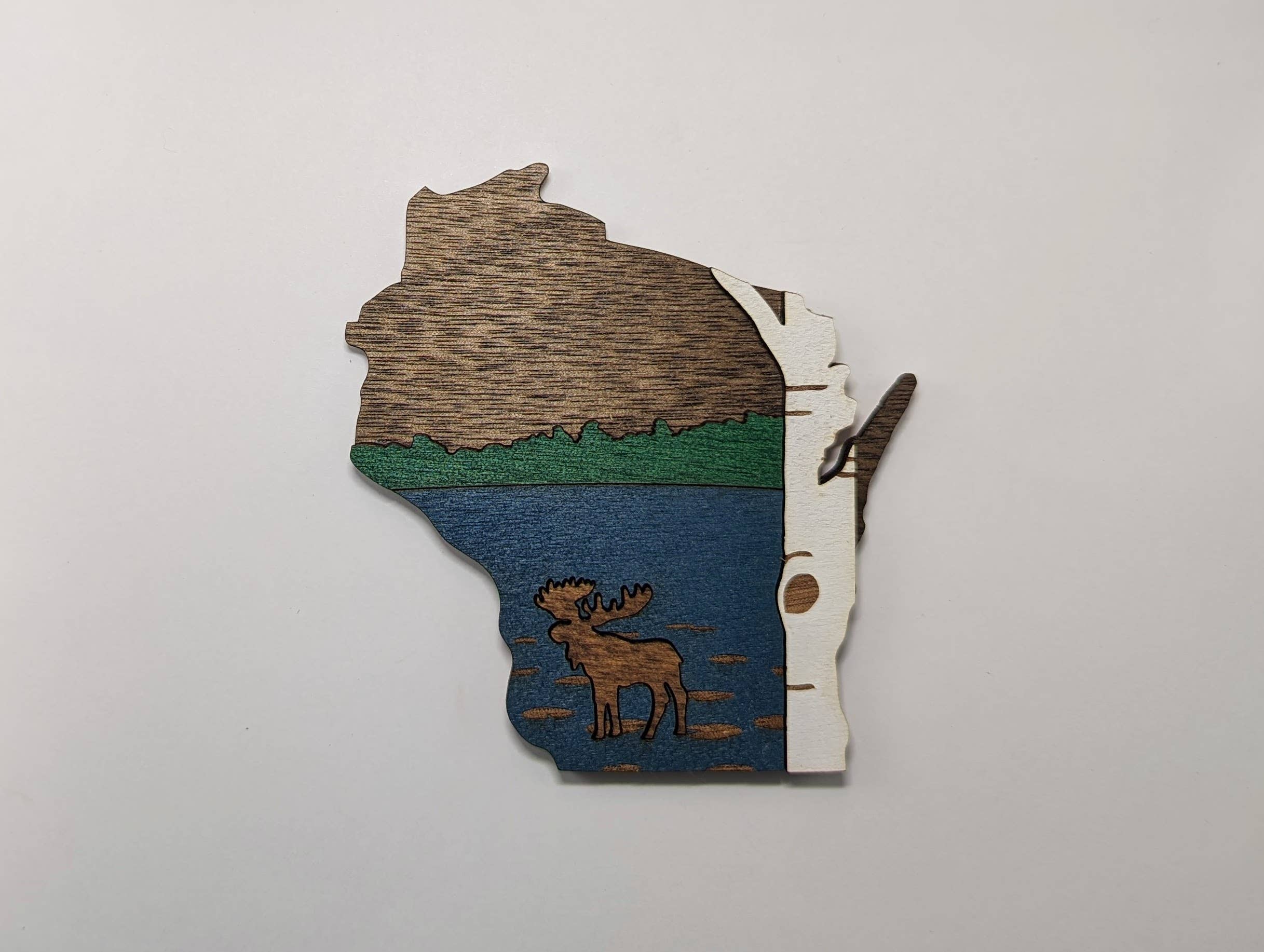 Knit and Nailed - Wholesale Ornament - Wisconin Wood Ornament Art 5" varieties19