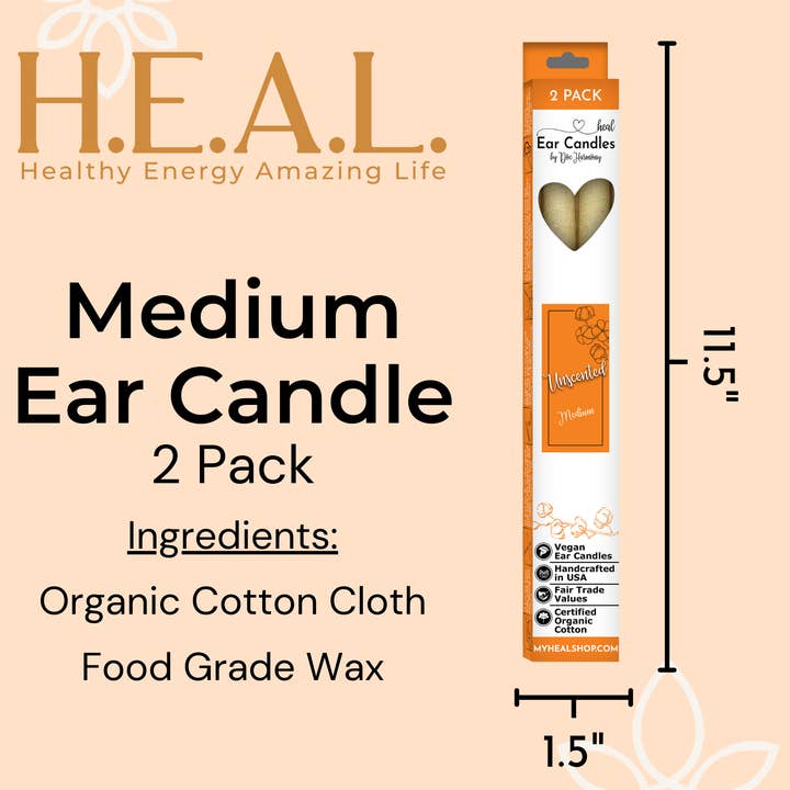 Healthy Energy Amazing Life - Wholesale Tapered Candle/Candlestick - Medium Ear Candles by Doc Harmony