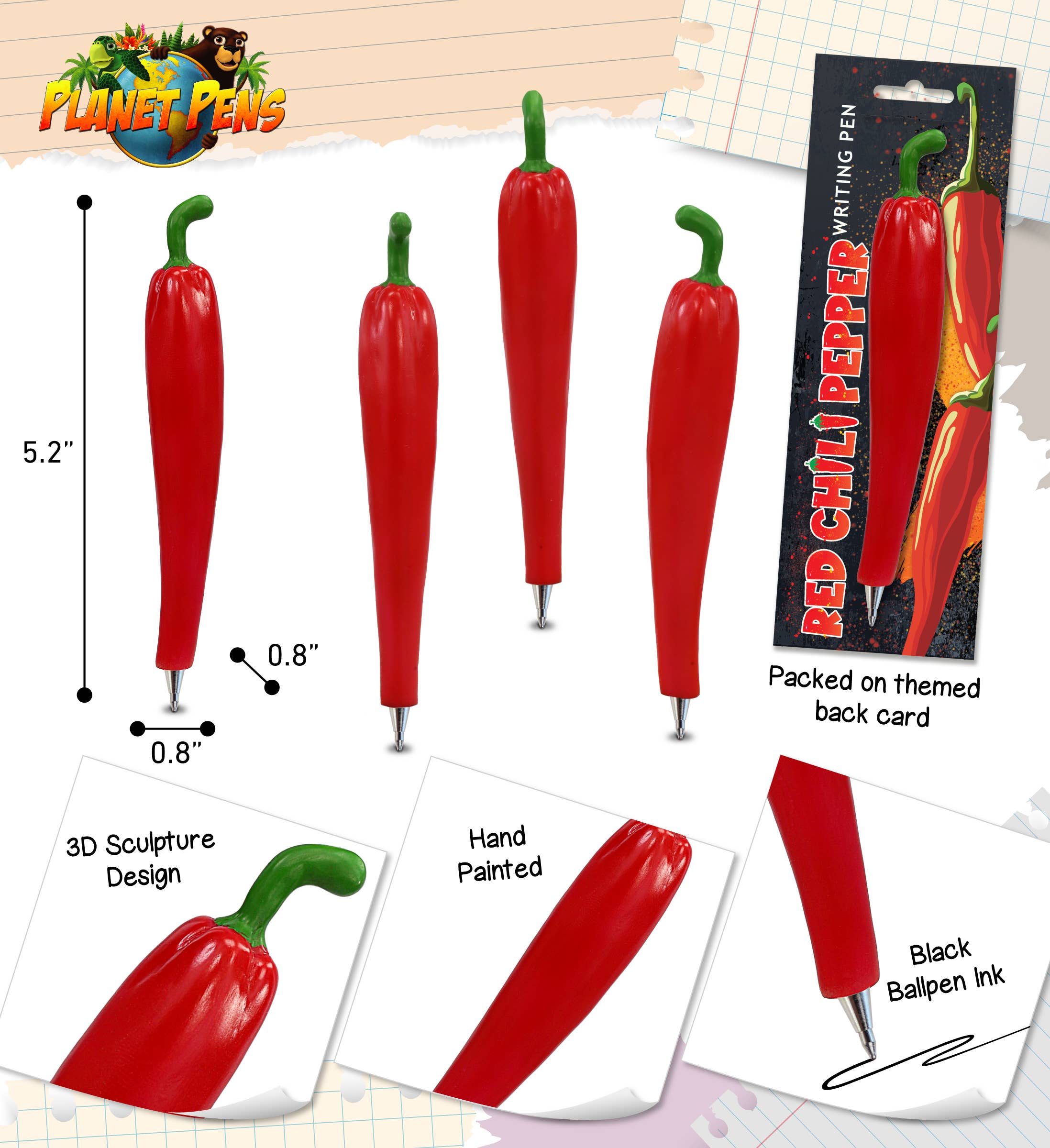 Cota Global - Wholesale Pen - PLANET PEN - RED CHILI PAPER2