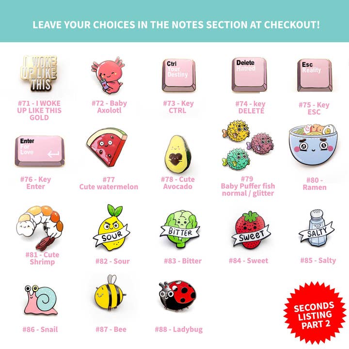 Leon Römer Illustraties - Wholesale Lapel Pin/Button - PIN SECONDS SALE part 1 of 25