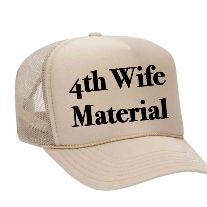 Inappropriate Trucker Hats - Venta al por mayor Gorra trucker - Mujer - Gorra de camionero 4th Wife Material27
