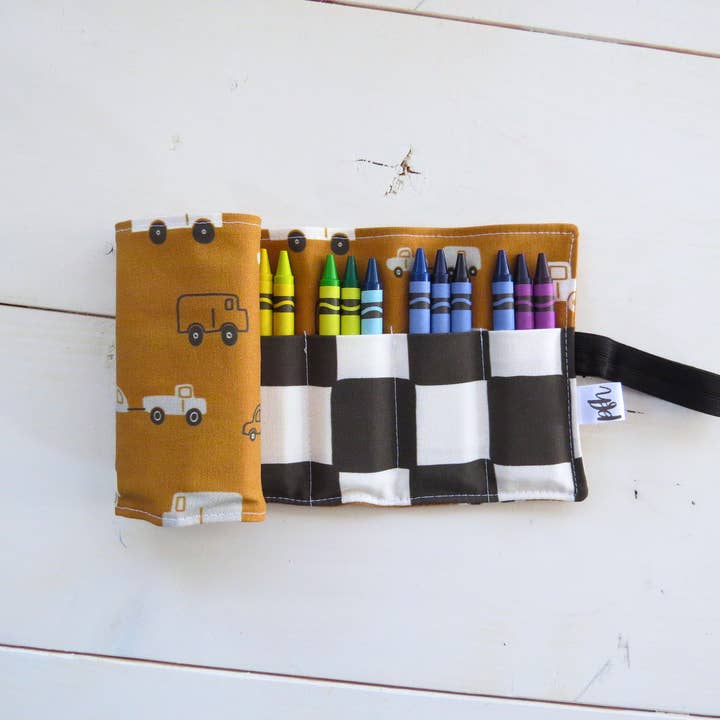 PaperFromHeaven - Wholesale Crayons - Kids & Baby - Car + Truck Crayon Holder - Boy Kids Toy • Coloring Roll Up