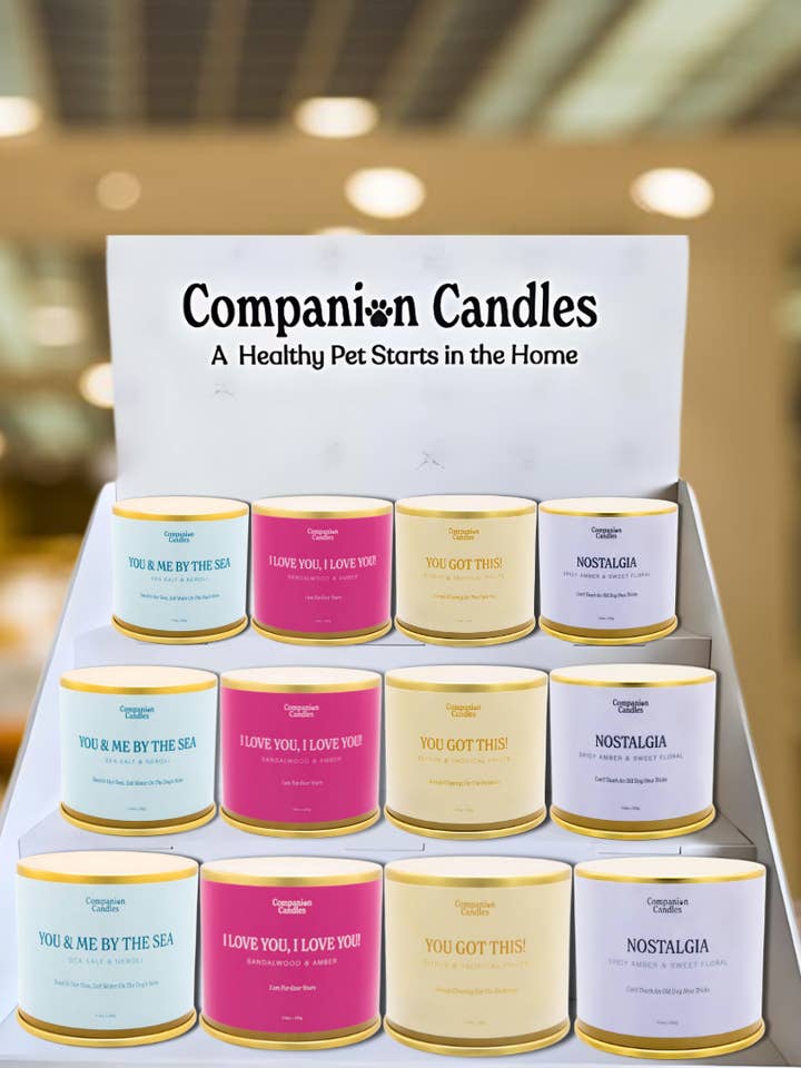 Companion Candles Retail Counter Display for wholesale by Companion Candles