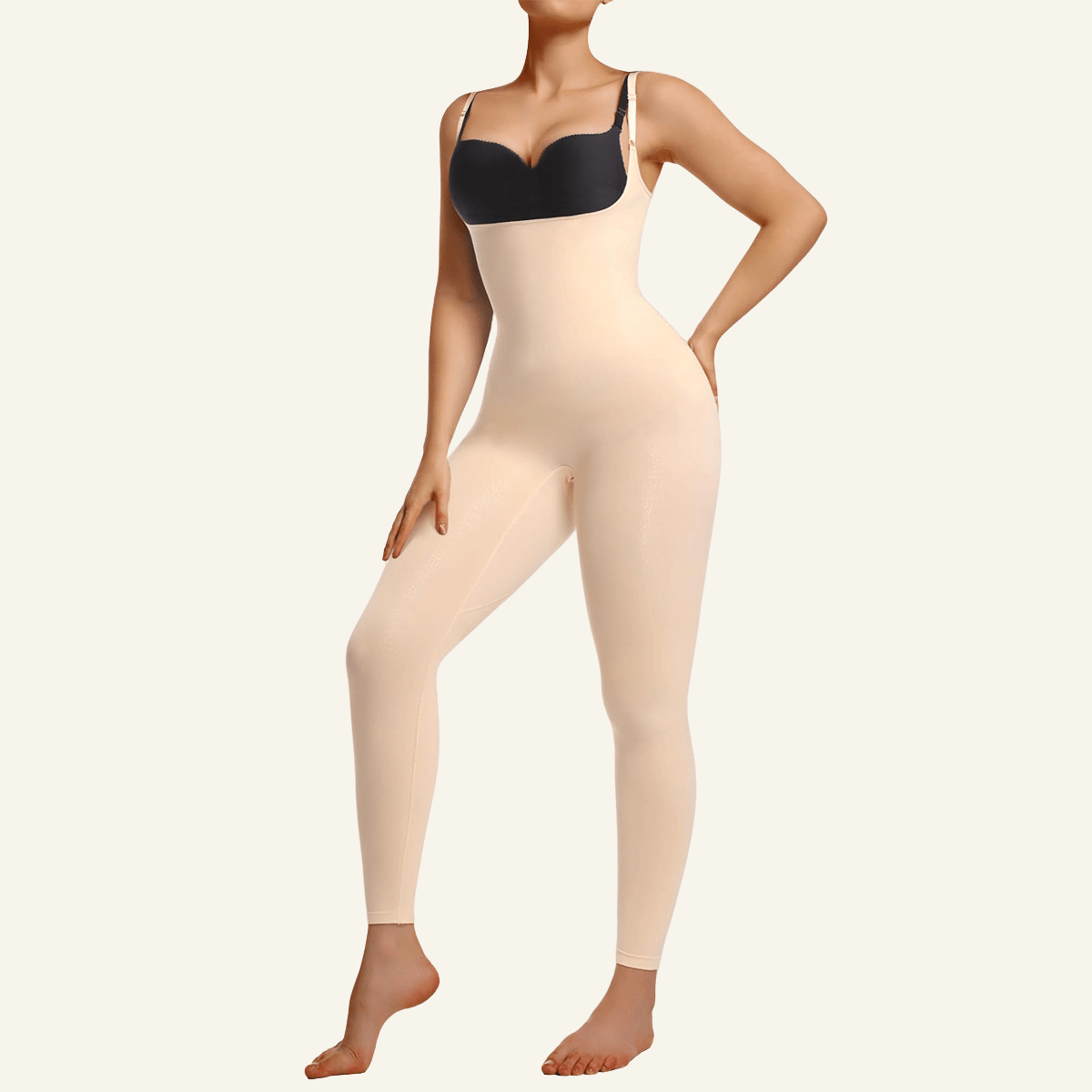 ShaperX Shapewear - Wholesale Bodysuit - Women's - SHAPERX 3-in-1 Seamless Open-Bust Tummy Control Legging Bodysuit2