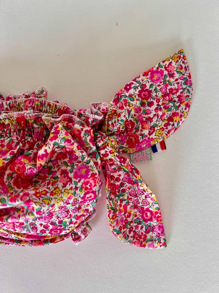 Emma and Georgina fuchsia liberty swimsuit for wholesale by MATHOLIE