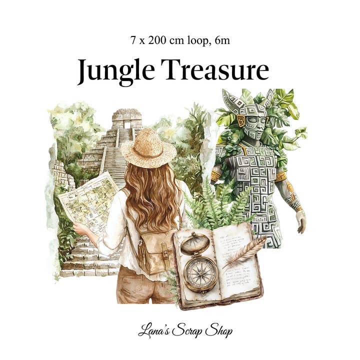 Dschungelschatz - PET-Band für den Großhandel von Lana's Scrap Shop