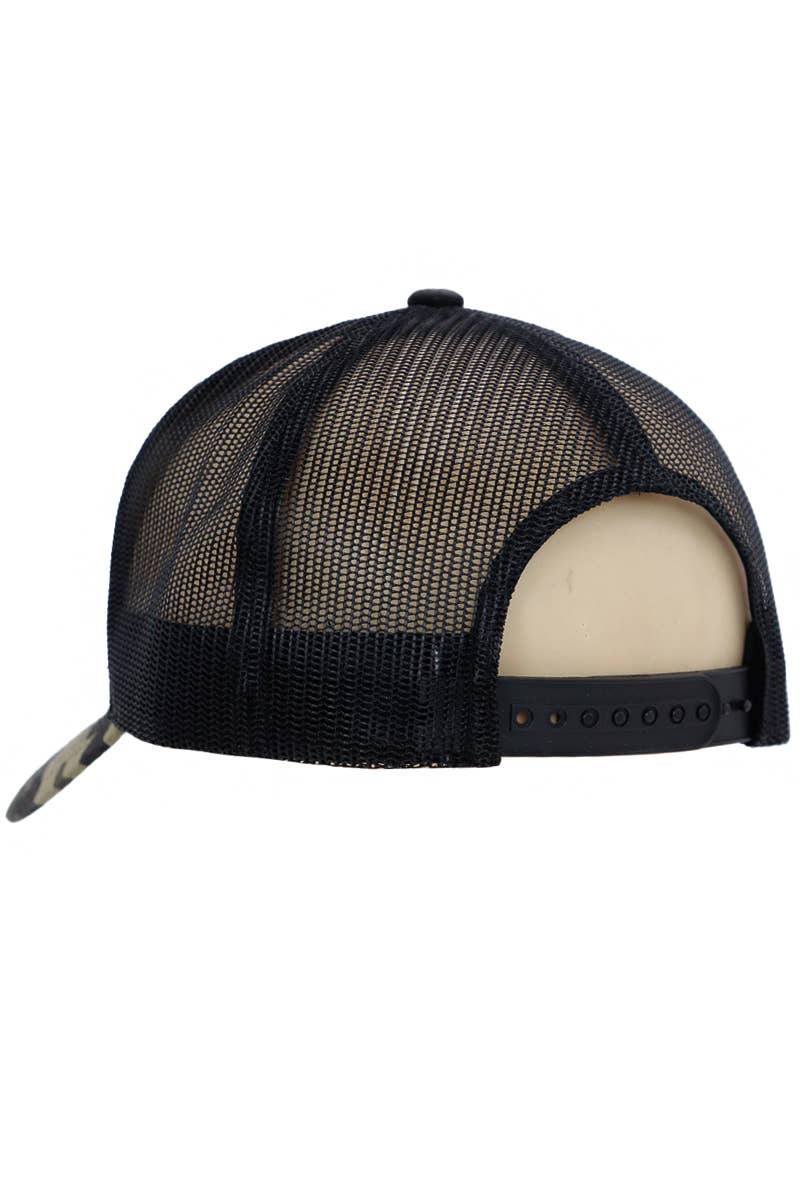 Cap Zone - Wholesale Truckerpet - Uniseks - Vintage truckerhoed van gewassen camouflagekatoen en polymix2