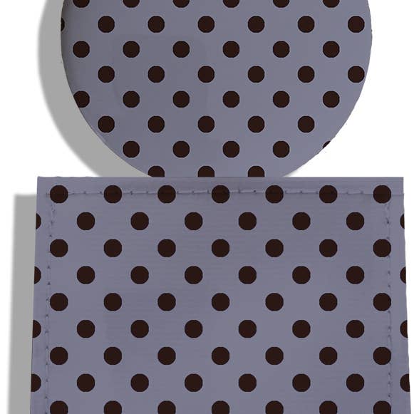 Espejo de bolsillo gris con lunares para venta al por mayor de BISTRAKOO