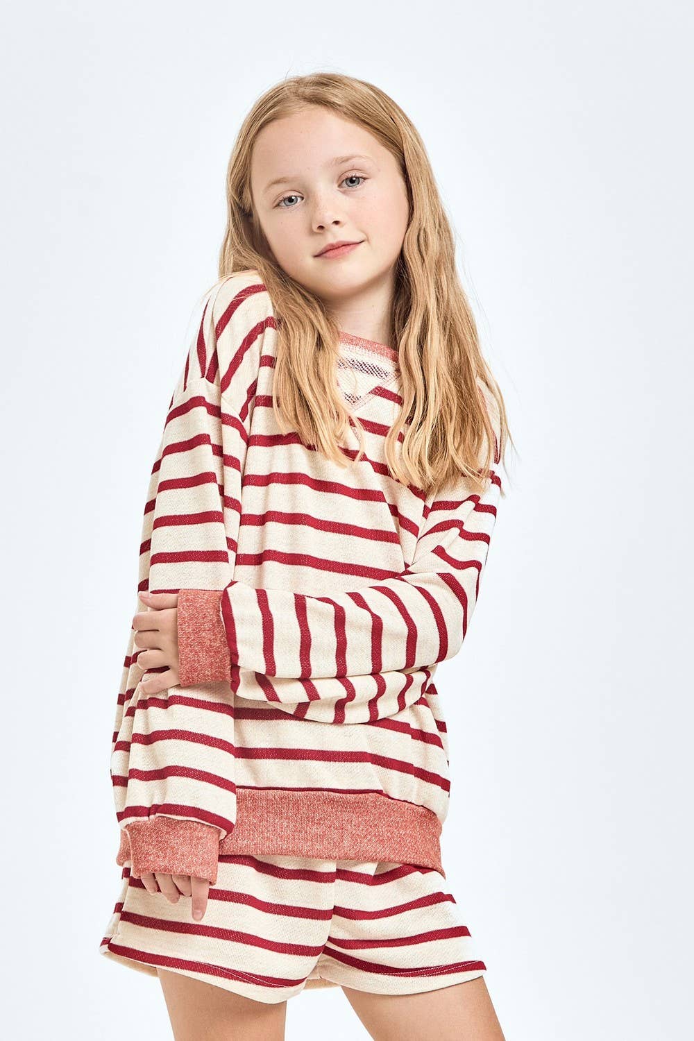 Good Girl - Wholesale Sweatshirt - Kids - Stripe French Terry Sweatshirt15