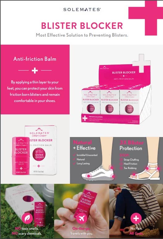 Solemates - Vendita all'ingrosso Crema piedi - Blister Blocker - Balsamo naturale, anti-attrito8