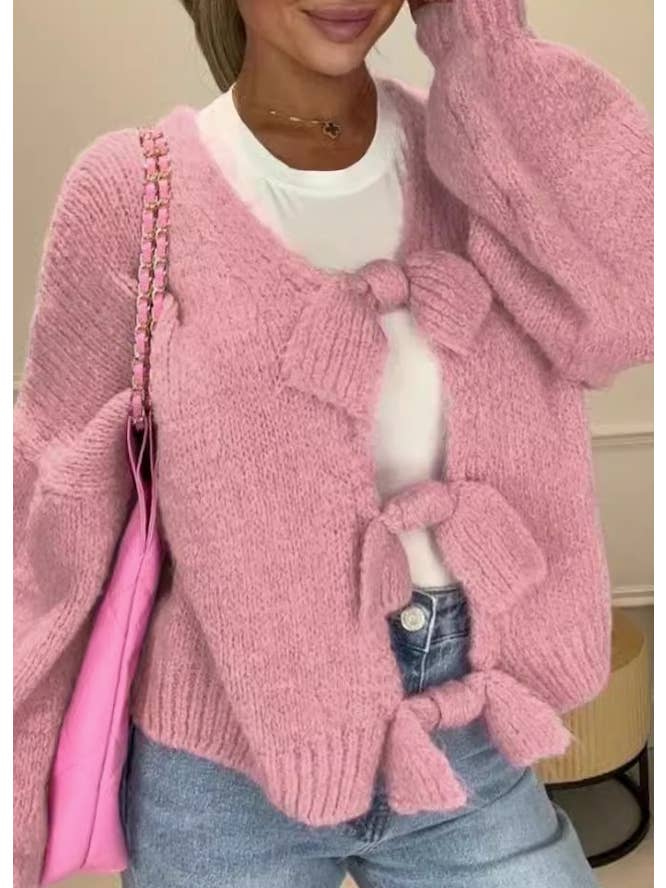 Miss Sparkling - Wholesale Cardigan - Dames - Vest met strik