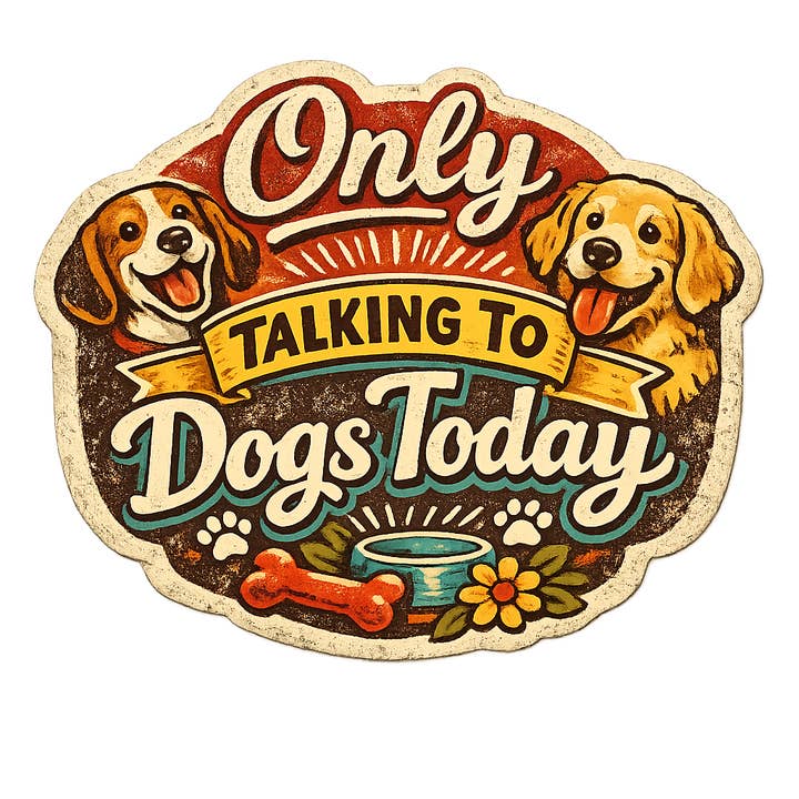 Alleen praten met honden sticker 3 voor wholesale door Christmas All Over