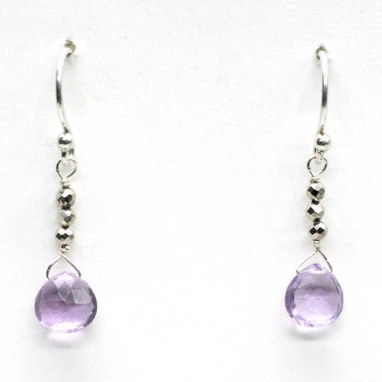 Light Amethyst Raindrop Earrings for wholesale by Susan Roberts Jewelry