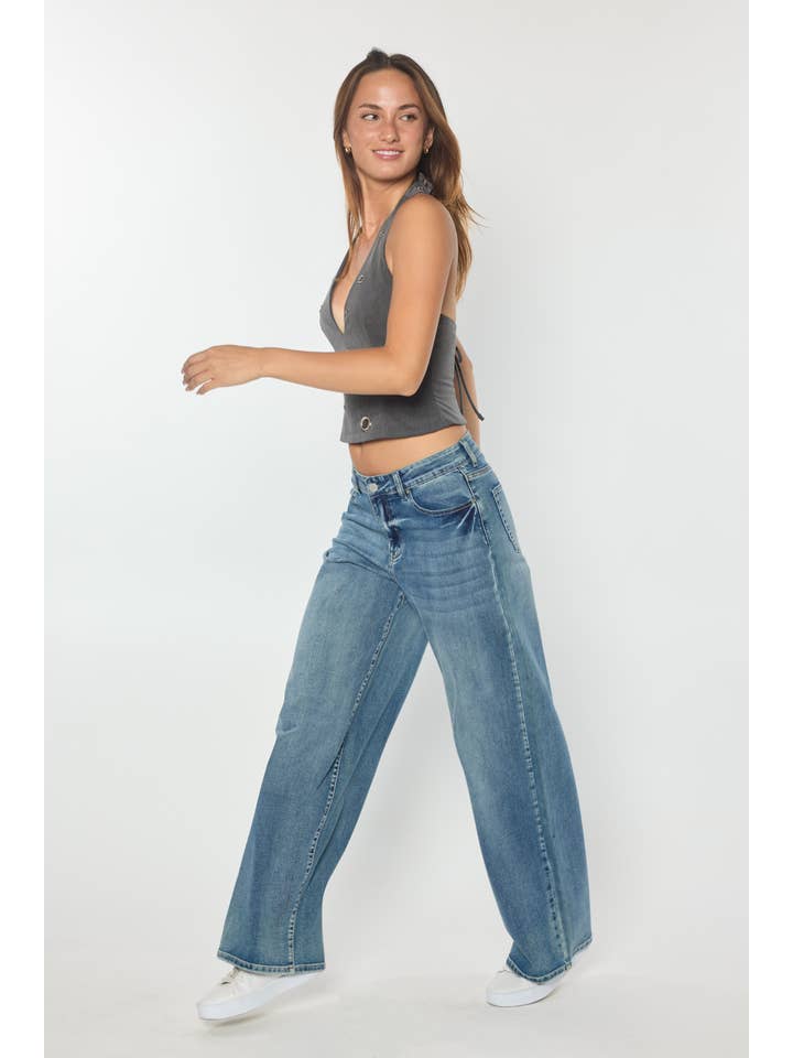 MEDIUM OPEN PACK Mid Waist Relaxed Wide Jeans WEP3614 for wholesale on Faire1
