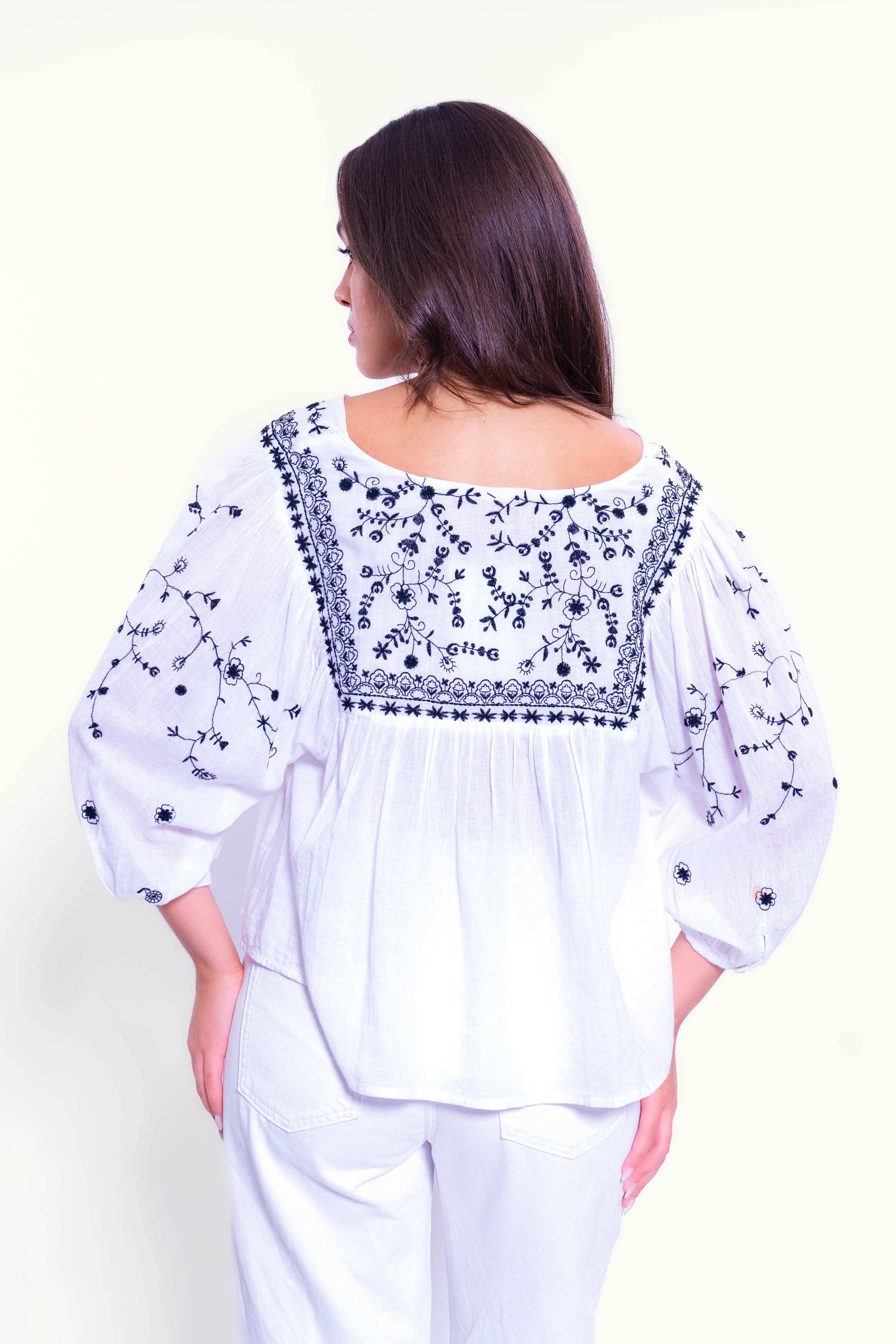 blanc Top blanc en coton G-23 802 en vente sur Faire1